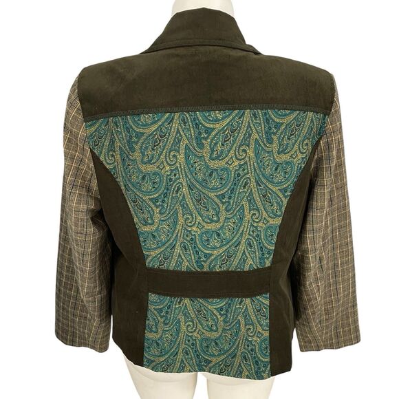 CJ Banks Blazer Womens 1X Jacket Patchwork Festival Career Professional Office - Picture 15 of 16